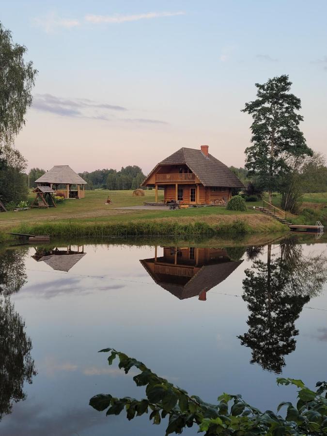Brivdienu Maja Ar Pirti "Strautkalni" Ieriki Exterior foto